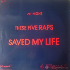 Discos de vinilo: 4 PLAY + 1 (LAST NIGHT THESE FIVE RAPS SAVED MY LIFE) - MAXI SINGLE . 1985 GERMANY. Lote 51999141