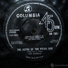 Discos de vinilo: THE ANIMALS - THE HOUSE OF THE RISING SUN (MADE IN GT. BRITAIN 1964) BUEN ESTADO. Lote 52022024