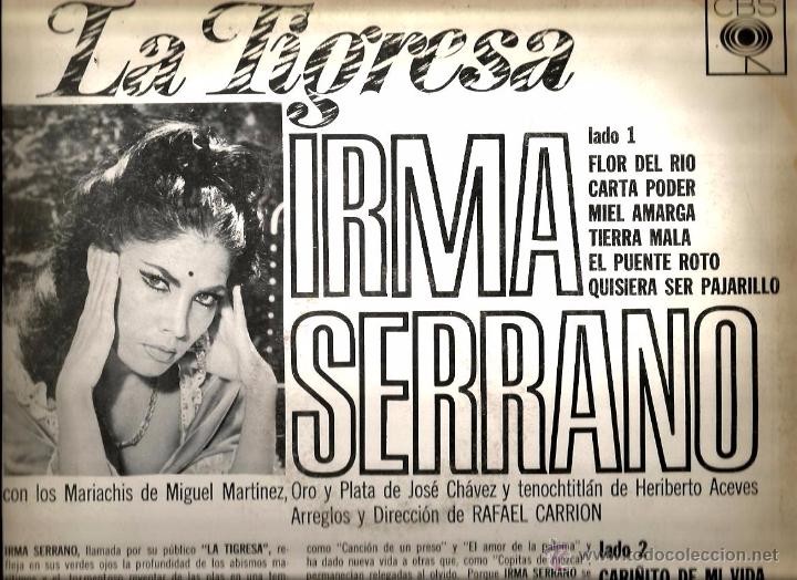 Discos de vinilo: LP IRMA SERRANO : LA TIGRESA - Foto 2