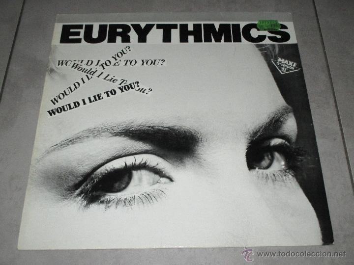 Discos de vinilo: EURYTHMICS - WOULD I LIE TO YOU - MAXI - Foto 1