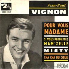 Discos de vinilo: EP JEAN-PAUL VIGNON : POR VOUS MADAME 