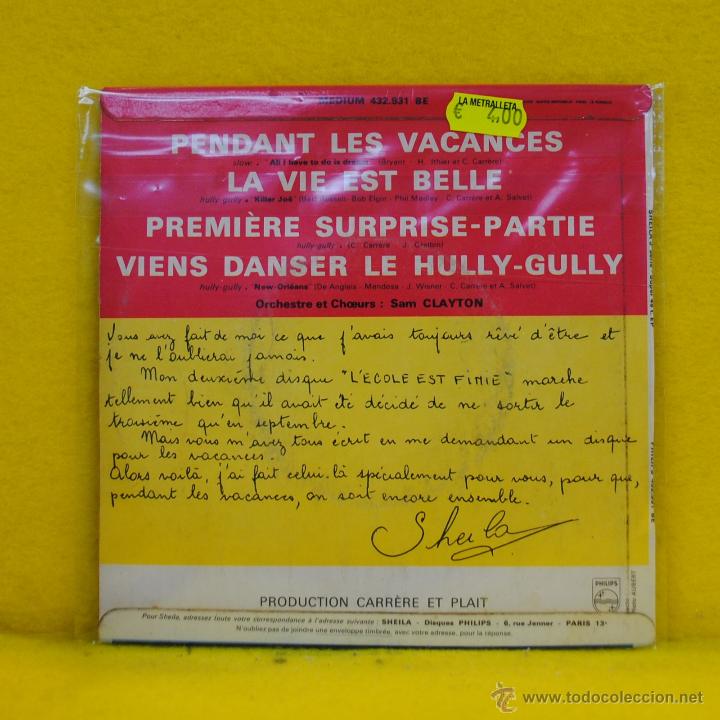 Discos de vinilo: SHEILA - PENDANT LES VACANCES + 3 - EP - Foto 2