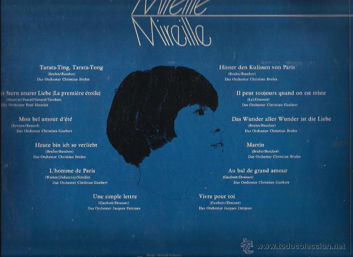 Discos de vinilo: LP MIREILLE MATHIEU : MIREILLE ( CANTA EN FRANCES Y EN ALEMAN ) - Foto 2