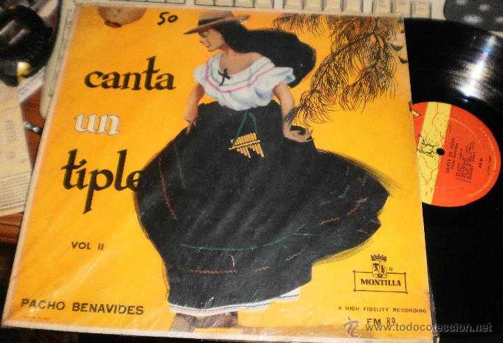Vinyl records: pacho benavides lp canta un tiple vol.ii.colombia.montilla