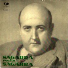 Discos de vinilo: EP SEGARRA RECITA SEGARRA ( SIS POEMES DE JOSEP MARIA DE SEGARRA, RECITATS PEL AUTOR )