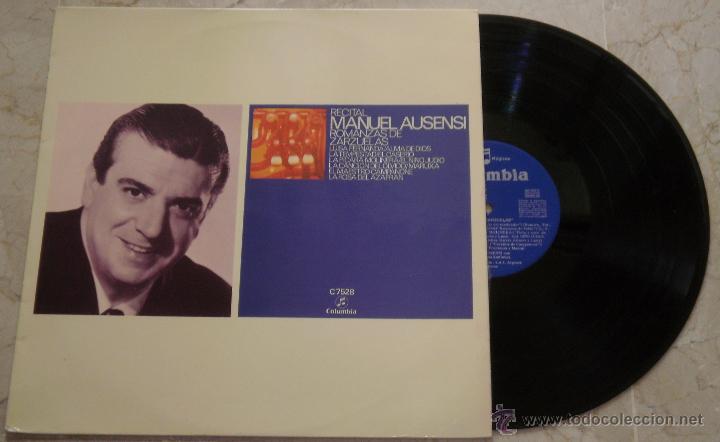 Disques de vinyle: MANUEL AUSENSI : RECITAL /ROMANZAS DE ZARZUELA ( LUISA FERNANDA, EL CASERIO, MARUXA, ALMA DE DIOS