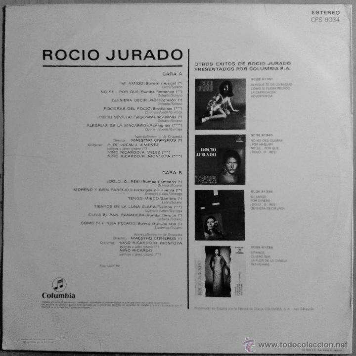 Discos de vinilo: ROC&Iacute;O JURADO, LP ORIGINAL A&Ntilde;O 1969 - Foto 2