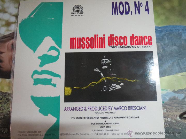 Discos de vinilo: MUSSOLINI DISCO - Foto 2