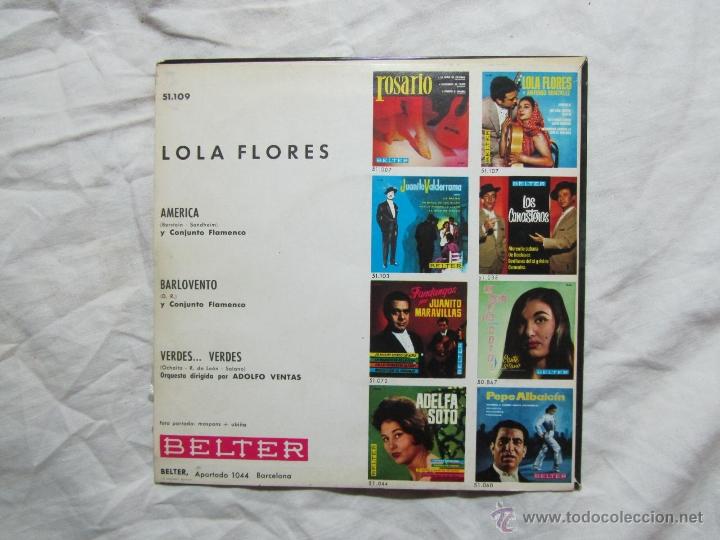 Discos de vinilo: 2 singles de Lola Flores - Foto 3