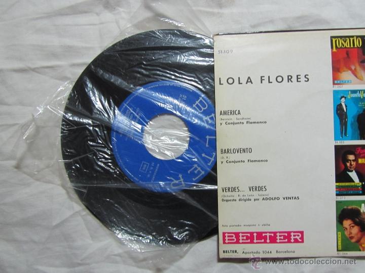 Discos de vinilo: 2 singles de Lola Flores - Foto 4