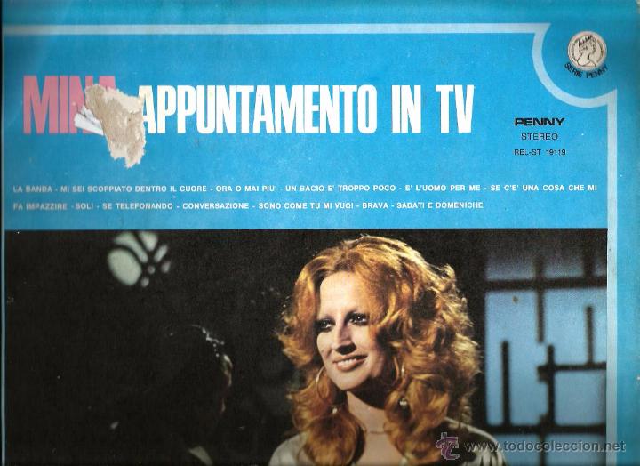 Discos de vinilo: LP MINA : APPUNTAMENTO IN TV - Foto 1
