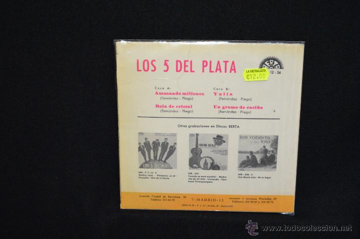 Discos de vinilo: LOS 5 DEL PLATA - AMASANDO MILLONES +3 - EP - Foto 2