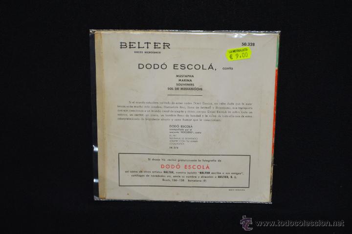 Discos de vinilo: DODO ESCOLA - MUSTAPHA +3 - EP - Foto 2