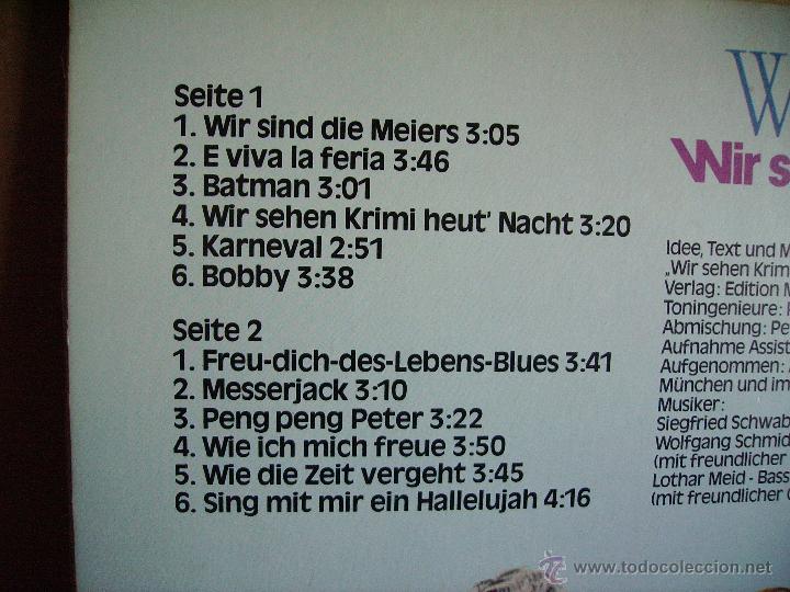 Discos de vinilo: WOLFGANG --- WIR SIND DIE MEIERS - Foto 2
