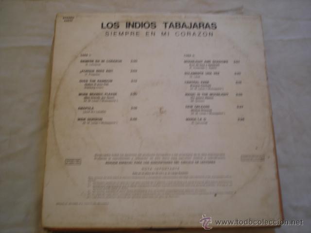 Discos de vinilo: LOS INDIOS TABAJARAS SIEMPRE EN MI CORAZON - Foto 2