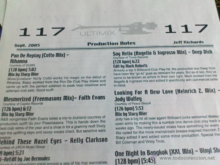 Discos de vinilo: ULTIMIX 117 - JEFF RICHARDS TOP TRACKS - SEPTEMBER 2005 - DOBLE VINILO - Foto 4 - 52392785