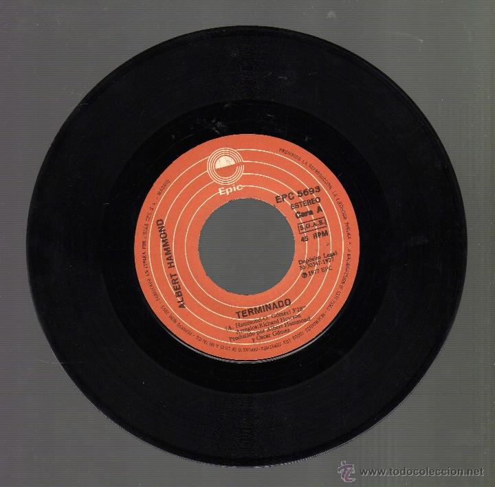 Discos de vinilo: SINGLE: ALBERT HAMMOND - TERMINADO / SI ME AMARAS - epic, 1977 - Foto 4
