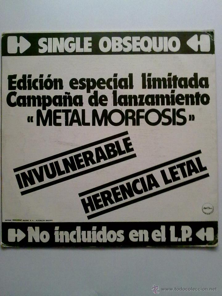 Discos de vinilo: BARON ROJO - INVULNERABLE- RARO - Foto 2