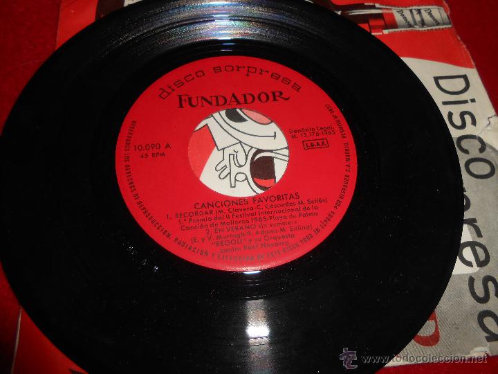 Discos de vinilo: REGOLI ROQUESTA&RAUL NAVARRO Recordar/El mundo/Yeh! Yeh! +1 EP 1965 Fundador 10090
