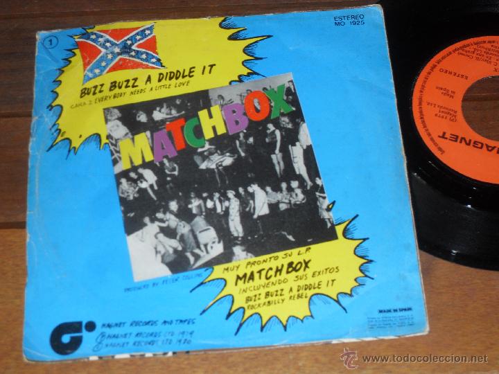 Discos de vinilo: MATCHBOX single Buzz Buzz A Diddle It Made in Spain 1980 - Foto 2
