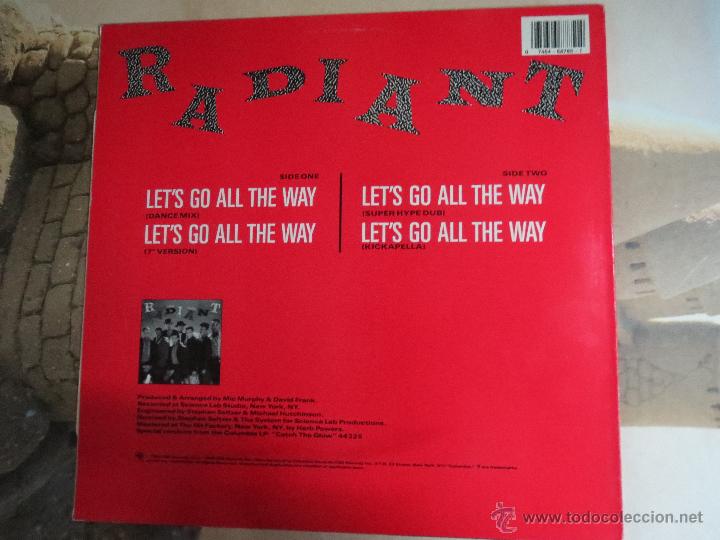 Discos de vinilo: RADIANT LETS GO ALL THE WAY. - Foto 2