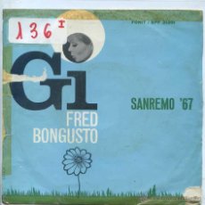 Discos de vinilo: FRED BONGUSTO / GI / CIELO AZZURRO (SINGLE PROMO ITALIANO). Lote 52452003
