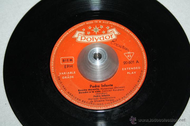 Disques de vinyle: PEDRO INFANTE- DERECHO A LA VIDA/NOCHES TENEBROSAS - BESAME MORENITA...POLYDOR,BIEM 20601
