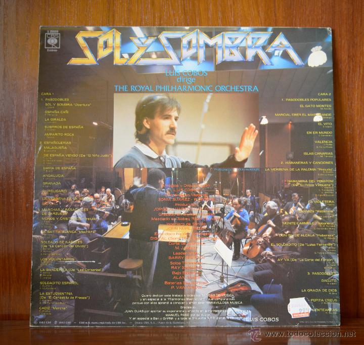 Discos de vinilo: Luis Cobos - Sol y Sombra (CBS, 1983) - Foto 2