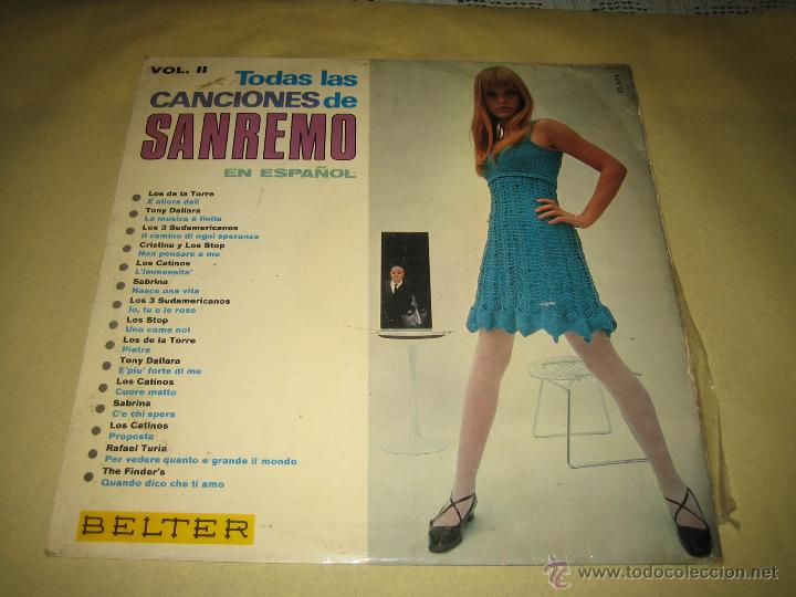 Discos de vinilo: TODAS LAS CANCIONES DE SAN REMO - 1967 - Foto 1