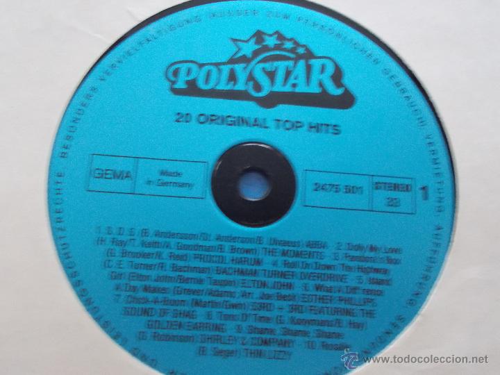 Discos de vinilo: 20 ORIGINAL TOP HITS. EDICION ALEMANA - Foto 2