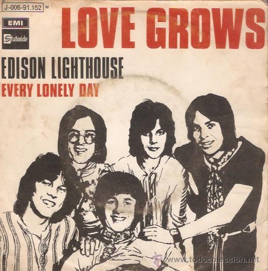 Discos de vinilo: SINGLE LOVE GROWS  - EDISON LIGHTHOUSE EDITADO EN ESPA&Ntilde;A 1970 - Foto 1