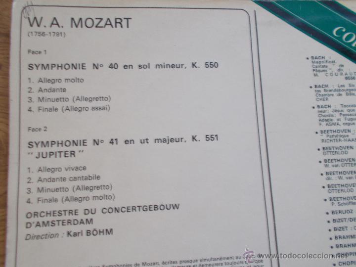Discos de vinilo: MOZART SYMPHONIE N&ordm; 40 - Foto 3