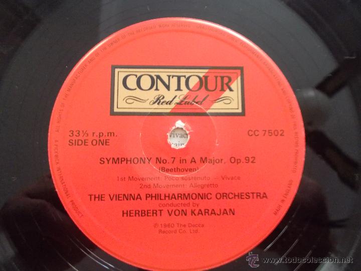 Discos de vinilo: KARAJAN BEETHOVEN SEVENTH SYMPHONY IN A OP.92 - Foto 2