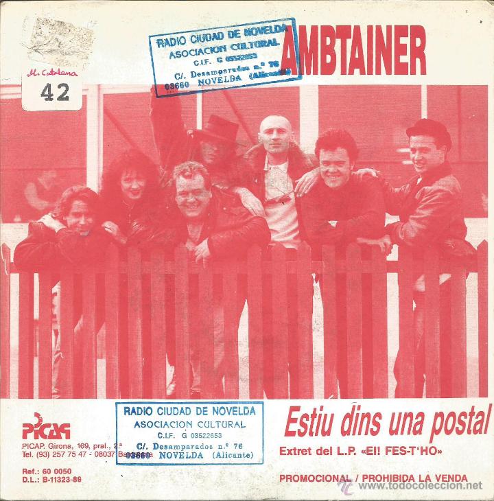 Discos de vinilo: AMBTAINER-ESTIU DINS UNA POSTAL SINGLE VINILO 1989 PROMOCIONAL SPAIN