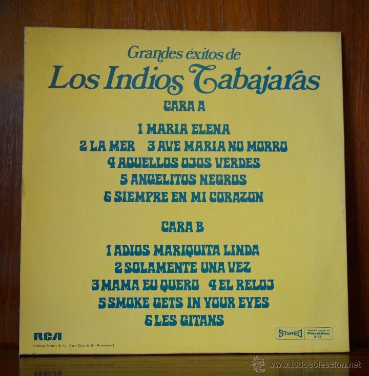 Discos de vinilo: Los indios Tabajaras - Grandes exitos (RCA, 1972) - Foto 2