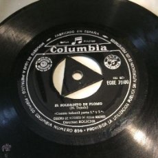 Discos de vinilo: 'EL SOLDADITO DE PLOMO'. CUENTO, CUADRO DE ACTORES DE RADIO MADRID. 1958. SIN FUNDA, SÓLO DISCO.. Lote 52543595