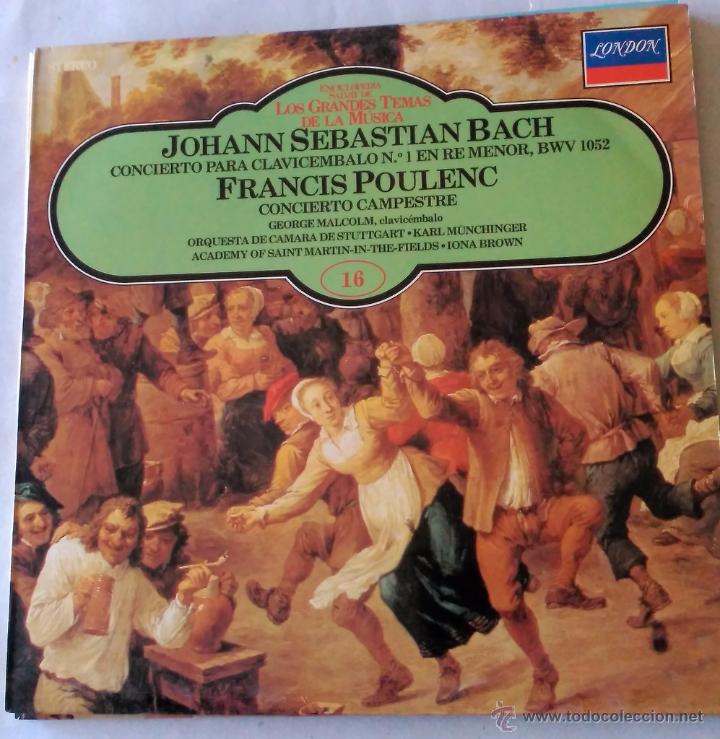 Discos de vinilo: BACH, POULENC. - Foto 1