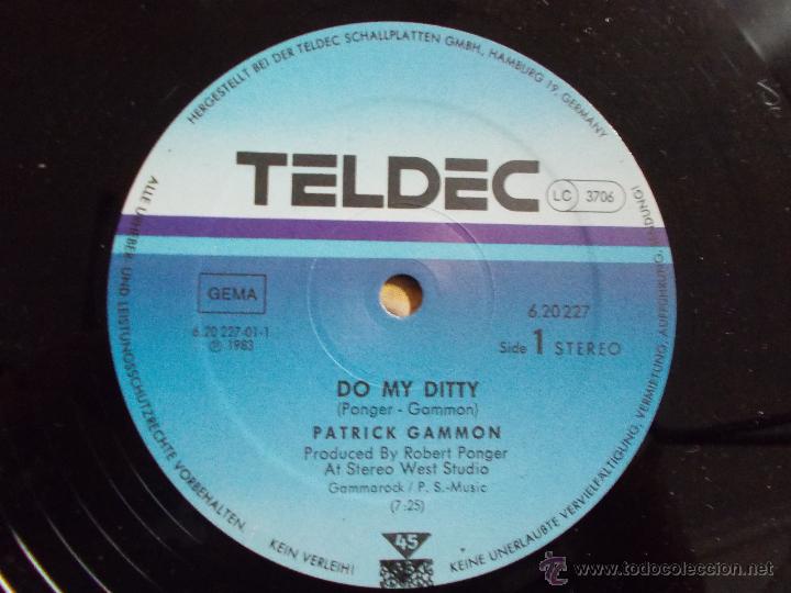 Discos de vinilo: PATRICK GAMMON DO MY DITTY.MAXI 12 - Foto 2