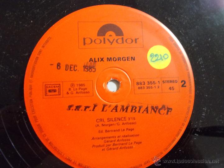 Discos de vinilo: ALIX MORGEN. EXPLOSE CRI, SILENCE.MAXI 12 - Foto 2