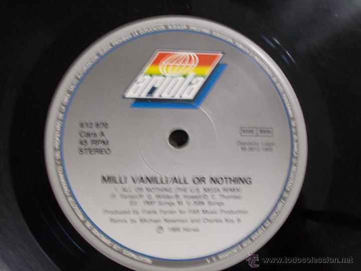 Discos de vinilo: MILLI VANILLI. ALL OR NOTHING.. MAXI 12 - Foto 3