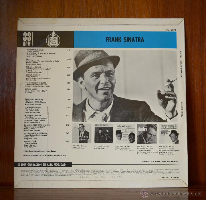 Discos de vinilo: Frank Sinatra (Hispavox, 1965) - Foto 2