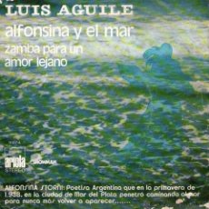 Discos de vinilo: LUIS AGUILÉ - SINGLE VINILO 7’’ - ALFONSINA Y EL MAR + 1 - EDITADO EN ESPAÑA - ARIOLA 1972