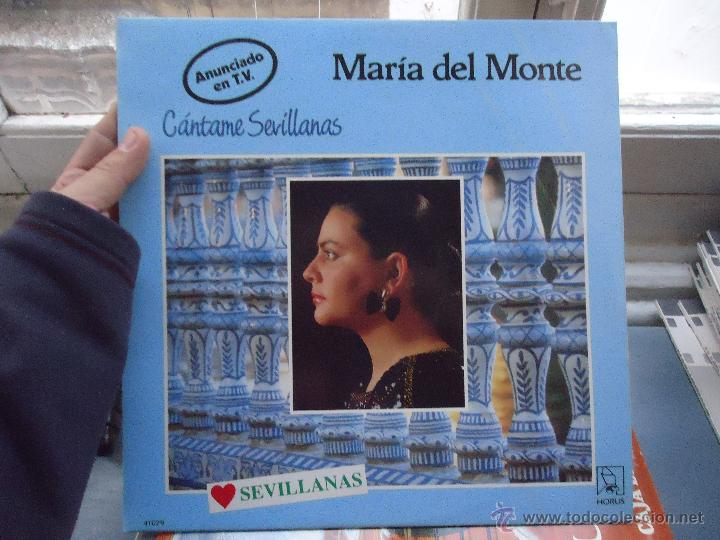Discos de vinilo: disco vinilo lp - maria del monte sevillanas - Foto 1