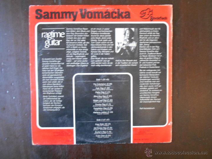 Discos de vinilo: LP SAMMY VOMACKA - RAGTIME GUITAR (N2) - Foto 2