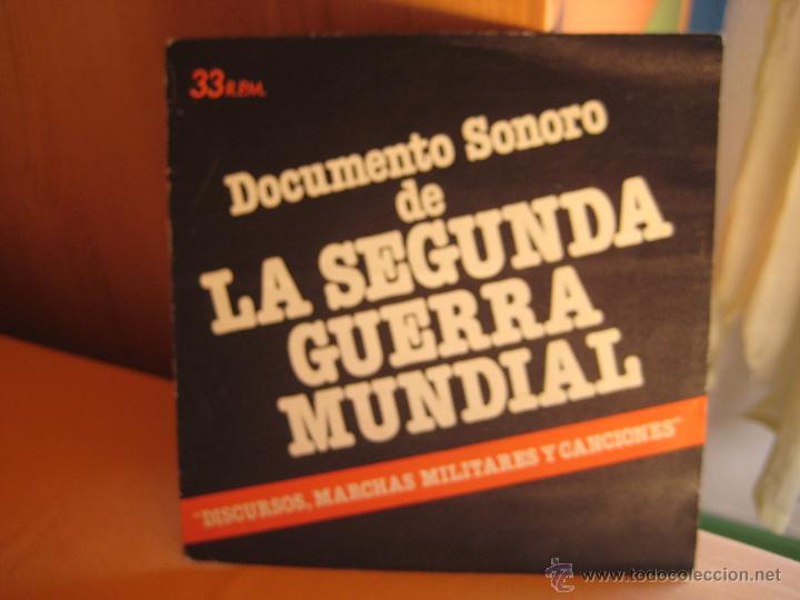 Discos de vinilo: DOCUMENTO SONORO DE LA SEGUNDA GUERRA MUNDIAL SINGLE BCD 1979 DISCURSOS, MARCHAS Y CANCIONES