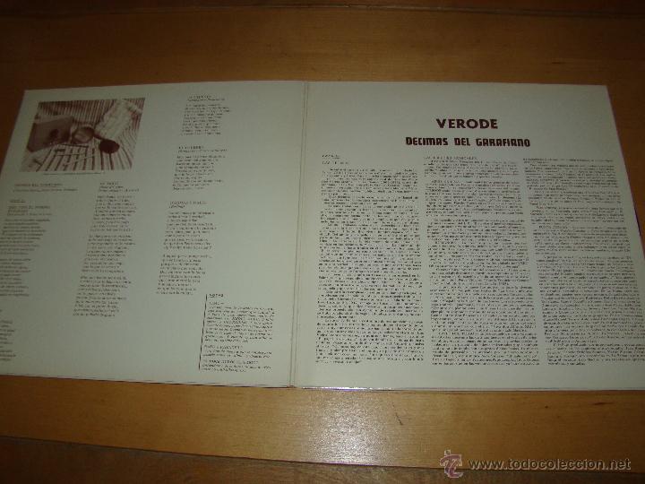 Discos de vinilo: LP VERODE - D&Eacute;CIMAS DEL GARAFIANO - Foto 2