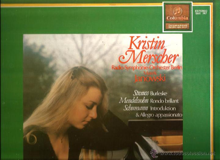 Discos de vinilo: LP KRISTIN MERSCHER ( STRAUSS + MENDELSHON + SCHUMANN ) - Foto 1