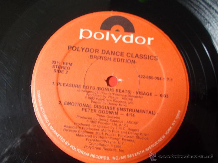 Discos de vinilo: POLYDOR DANCE CLASSICS LEVEL 42.SECONDIMAGE.VISAGE.PETER GODWIN MAXI 12 - Foto 2