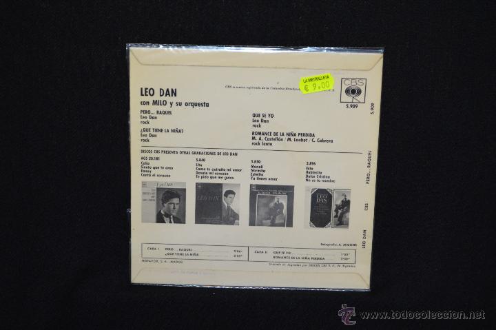 Discos de vinilo: LEO DAN - PERO RAQUEL +3 - EP - Foto 2