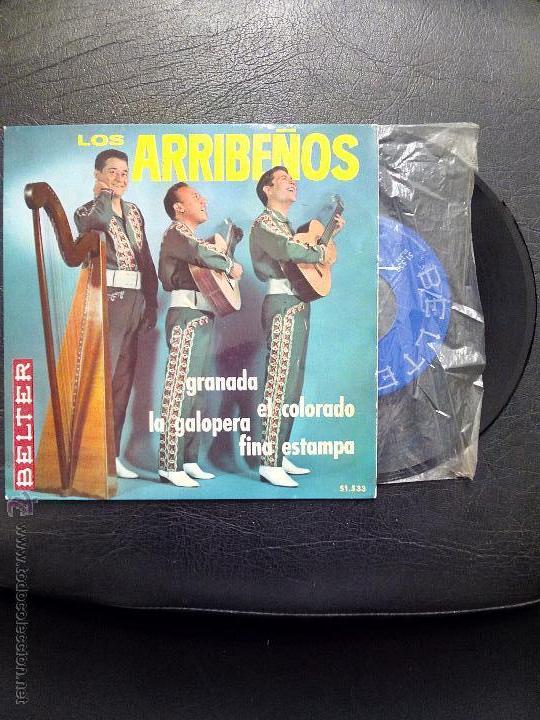 Discos de vinilo: EP LOS ARRIBE&Ntilde;OS - GRANADA - EL COLORADO.... + 2 - BELTER 1965. - Foto 3
